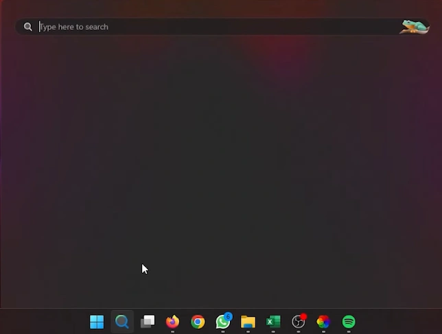 go to the Windows device taskbar