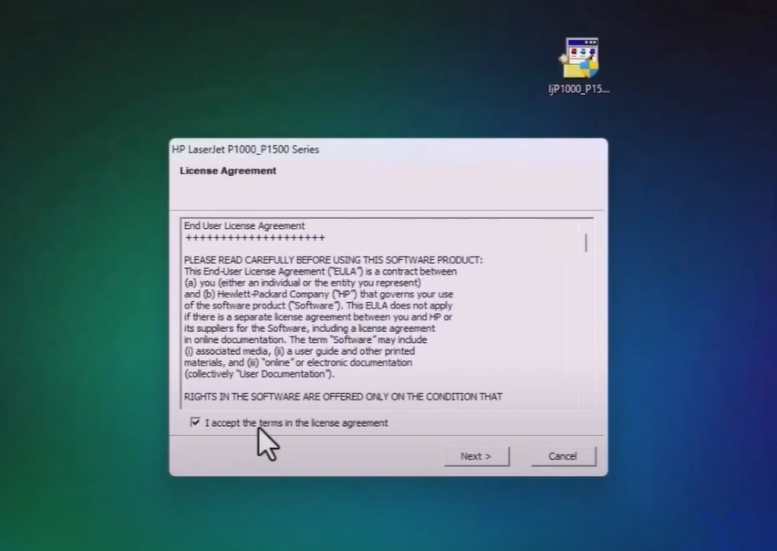 select the license agreement checkbox and click on the Next option